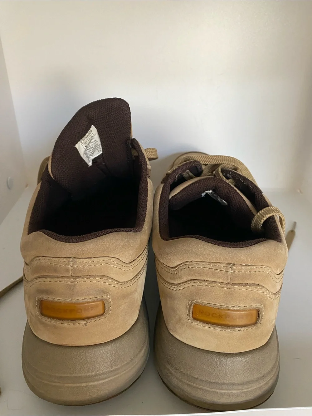 Men's ROCKPORT PROWALKER Size 10 1/2  Lace-Up Sneakers in Tan with Brown Accents